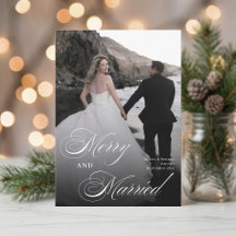 Elegante Frohe und Verheiratete Hochzeitsfoto-Weih