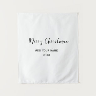 Elegante frohe Weihnachten fügen Text modern einfa Wandteppich