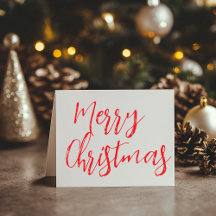 Elegante Frohe Weihnachts-Faltkarte