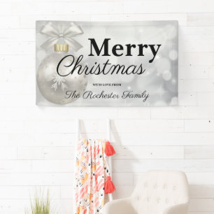 Elegante Frohe Weihnachtsfeier Willkommen Banner