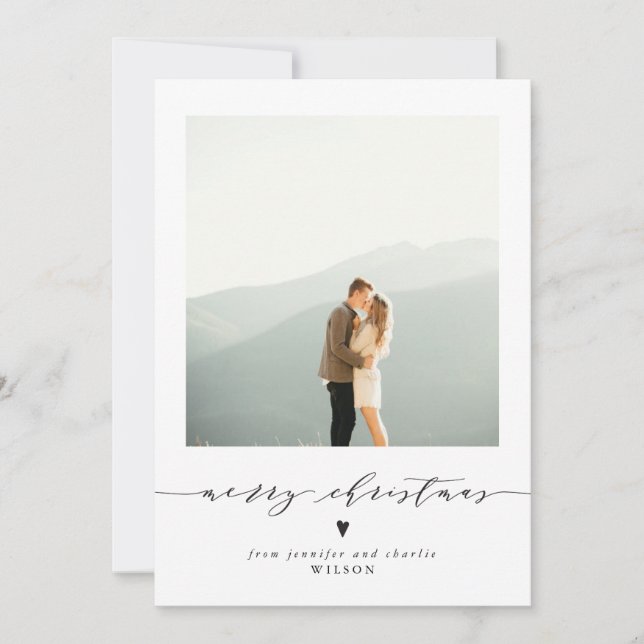 Elegante Frohe Weihnachtskarte Feiertagskarte (Vorderseite)