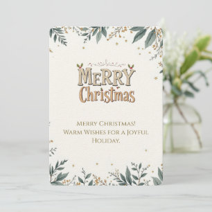 Elegante Frohe Weihnachtskarte mit festlichem Foli Einladung