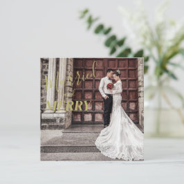 Elegante, fröhliche und Verheiratete Hochzeit des Dankeskarte