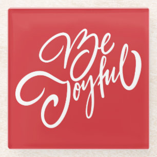 Elegante, fröhliche Urlaubsgestaltung Glasuntersetzer