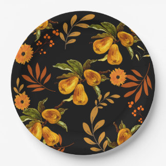 Elegante Frucht- und Berry-Fall/Erntedank-Platte Pappteller