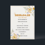 Elegante Frühlings-Blumen-Hochzeit-Save-the-Date-K Einladung<br><div class="desc">Elegante Frühlings-Blumen-Hochzeit-Save-the-Date-Karte | Goldschrift editierbare Einladung
Romantische Garten-Blumen-Save-the-Date | Elegante goldene Hochzeitsankündigung</div>