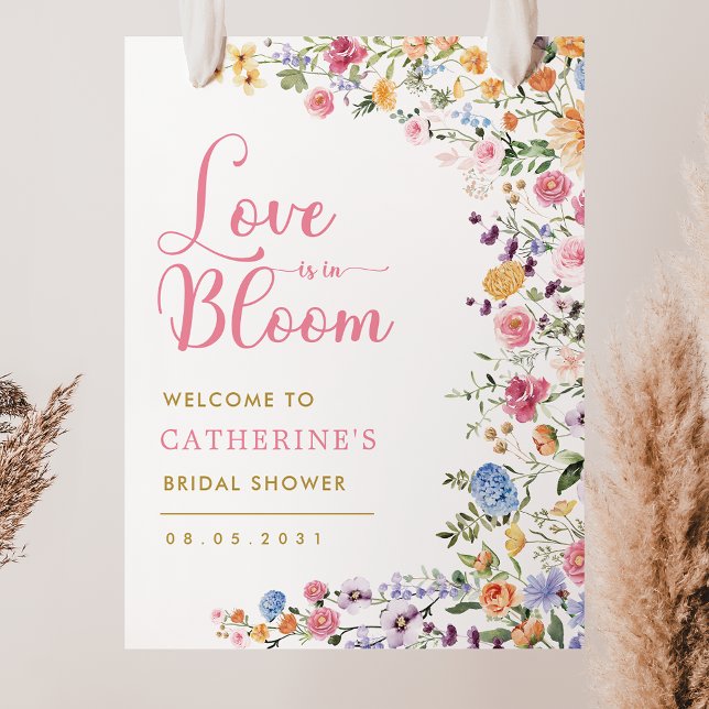 Elegante Frühlings-Wildblumen-Brautabschiedswelcom Poster (Von Creator hochgeladen)