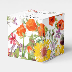 Elegante Frühlingsblumen-Gastgeschenk Hochzeit Geschenkschachtel