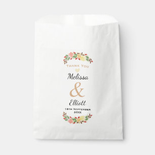 Elegante Frühlingsflorale Wasserfarben - Kranz Geschenktütchen