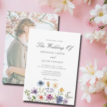 Elegante Frühlingshochzeit mit Wildblumen und Foto