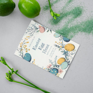 Elegante Frühlingssonne Ostereier Jagd Einladung