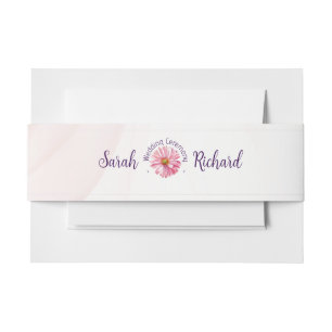 Elegante Frühlingswildblumen-Hochzeit Einladungsbanderole