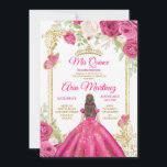 Elegante Fuchsia Pink Blumenkleider Mis Quince Einladung<br><div class="desc">Elegant Fuchsia Pink Blumenkompositionen Mis Quince Einladung Mis Quince 15 Anos,  16. Geburtstag, </div>
