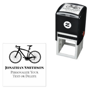 Elegante Fun Retro Bicycle Cool Personal Stationer Permastempel