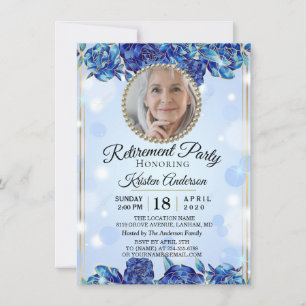 Elegante Funkelnd Gold-Rentirement-Party Einladung