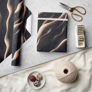 Elegante funkelnde Fantasy-Sanddünentexturen Geschenkpapier