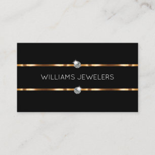 Elegante funkelnde Schmuckgeschäft Juwelier Visite Visitenkarte