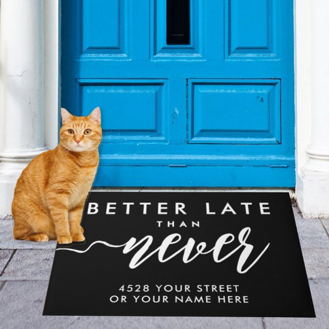 Elegante Funny Welcome Schwarz-weiß Handgeschriebe Fußmatte (Von Creator hochgeladen)