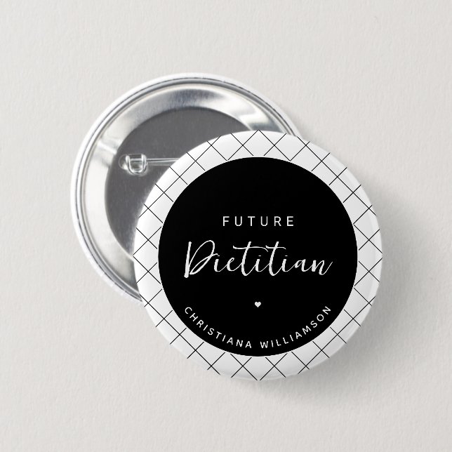 Elegante Future Dietitian Personalisiert Button (Vorne & Hinten)