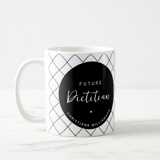 Elegante Future Dietitian Personalisiert Kaffeetasse (Links)