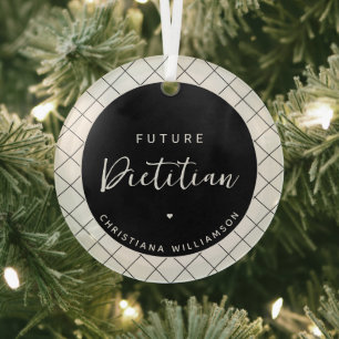 Elegante Future Dietitian Personalisiert Ornament Aus Glas