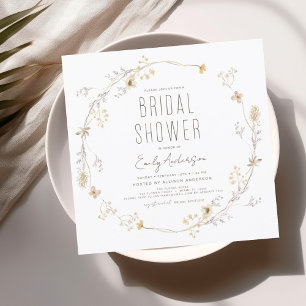 Elegante Garden Blume Brautparty Einladung