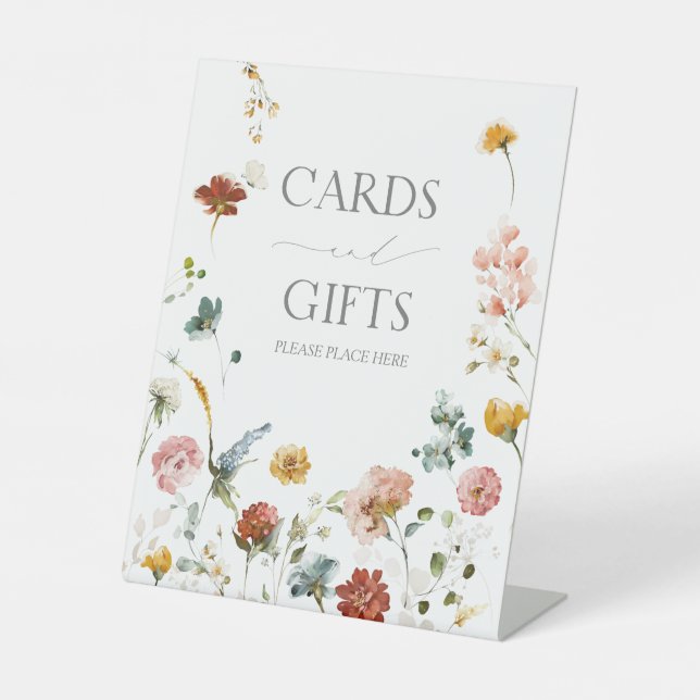 Elegante Garden Blume Brautparty Geschenk Sockelschild (Vorderseite)