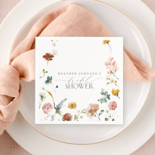 Elegante Garden Blume Brautparty Serviette