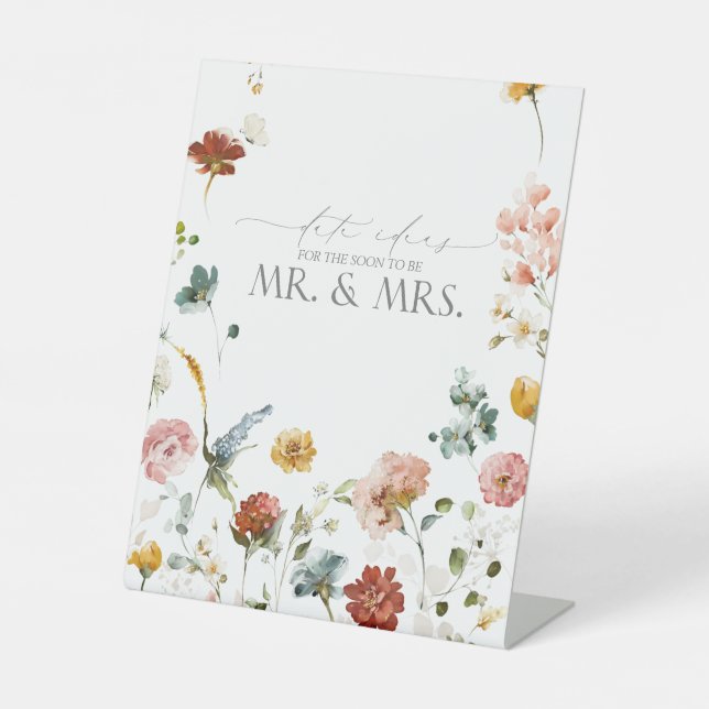 Elegante Garden Blume Wasserfarben Sockelschild (Vorderseite)