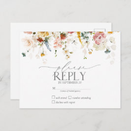 Elegante Garden Blume Wasserfarben UAWG Einladungspostkarte