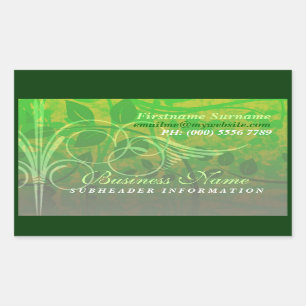 Elegante Garden Vines Product LabelBusiness Sticke Rechteckiger Aufkleber