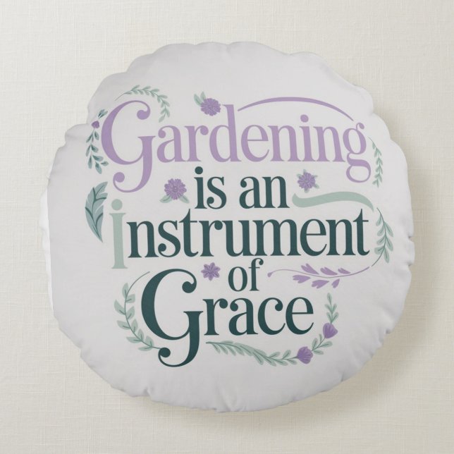 Elegante Gartenanlage Rundes Kissen (Vorderseite)