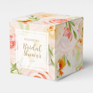 Elegante Gartenblumen Brautparty Geschenkschachtel