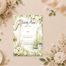 Elegante Gartenharfe Romantik-Hochzeit