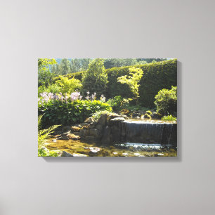 Elegante Gartenlandschaft Leinwanddruck