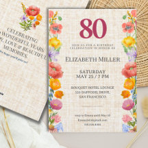 Elegante Gartenparty zum 80. Geburtstag - Floral