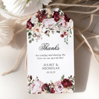 Elegante Gastgeschenk Hochzeit Burgund & Blush