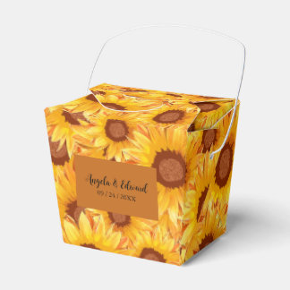 Elegante Gastgeschenk Hochzeit der Sonnenblumen Fl Geschenkschachtel