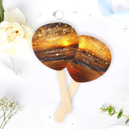 Elegante Gastgeschenk Hochzeit von Strandnähten Fächer