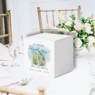 Elegante Gazebo Blume Wedding Tauben Vielen Dank Geschenkschachtel
