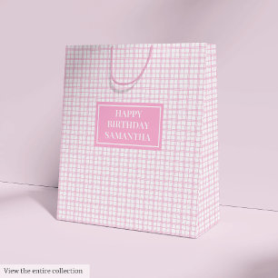 Elegante Geburtstagsgeschenktasche mit Monogramm P Mittlere Geschenktüte