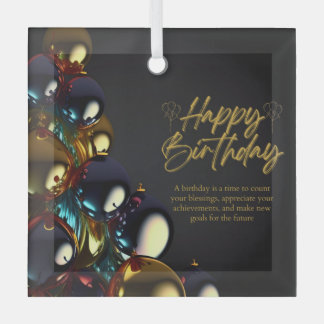 Elegante Geburtstagsglückwünsche Ornament Aus Glas