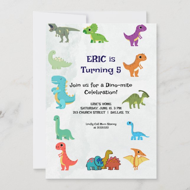 Elegante Geburtstagskarte Einladung (Vorderseite)