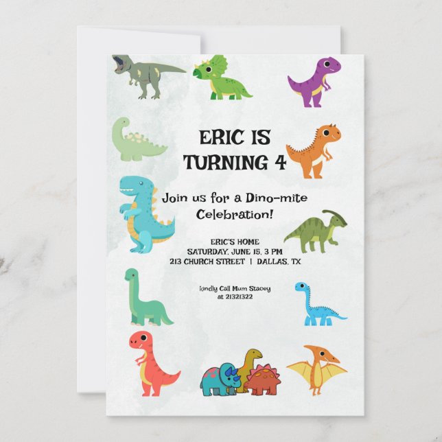 Elegante Geburtstagskarte Einladung (Vorderseite)