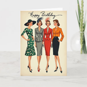 Elegante Geburtstagskarte für Damen Karte