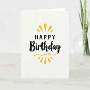 Elegante Geburtstagskarte mit Lettering Karte