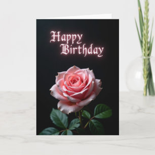 Elegante Geburtstagskarte mit rosa Rose Karte