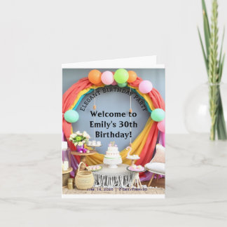 Elegante Geburtstagsparty Willkommen Einladung