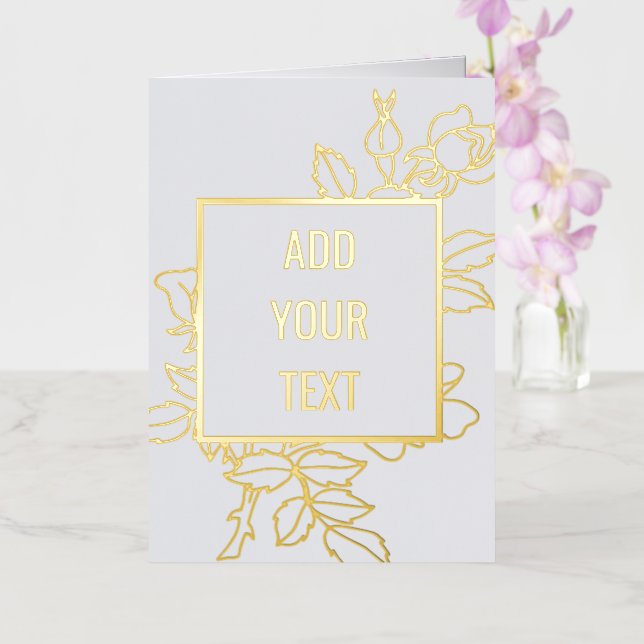 Elegante, geflochtene Folienkarte für das Blumende (Orchidee)