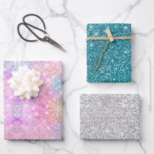 Elegante, geistreiche Imitate Rhinestones verziere Geschenkpapier Set